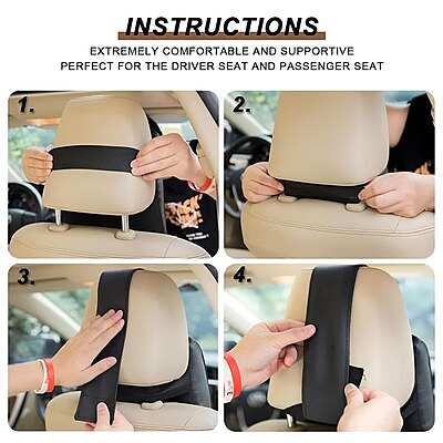 Ultimate Car Seat Headrest Neck Rest Cushion Pillow Pack of 1 (Colour:Black) Ultimate Car Seat Headrest Neck Rest Cushion Pillow Pack of 1 (Colour:Black)