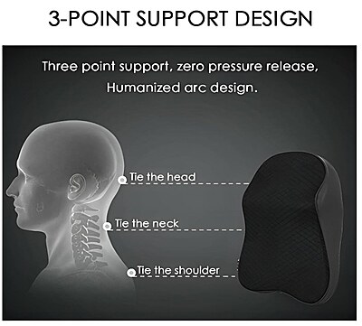 Ultimate Car Seat Headrest Neck Rest Cushion Pillow Pack of 1 (Colour:Black) Ultimate Car Seat Headrest Neck Rest Cushion Pillow Pack of 1 (Colour:Black)