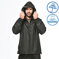 Men Waterproof Half Zip Rain Jacket