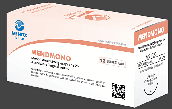 MENDMONO-Monofilament Polyglecaprone 25 Sutures