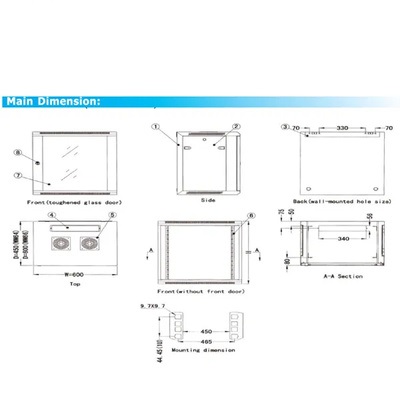 Metal CCTV Camera/Network Rack 56cm x 57cm x 8cm