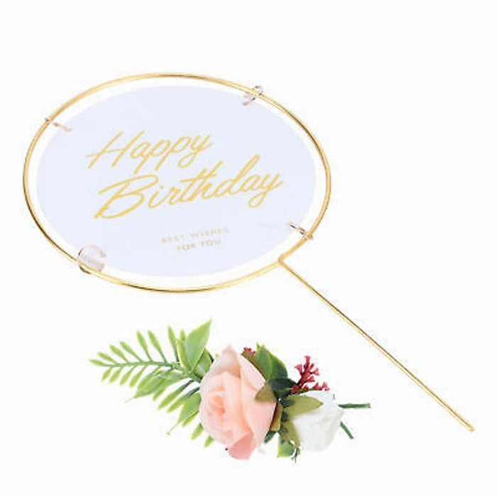 Metal Topper Happy Birthday