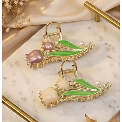 Tulip Metal Hair Claw Clip