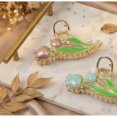 Tulip Metal Hair Claw Clip