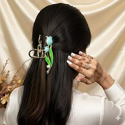 Tulip Metal Hair Claw Clip