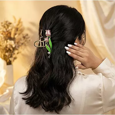 Tulip Metal Hair Claw Clip