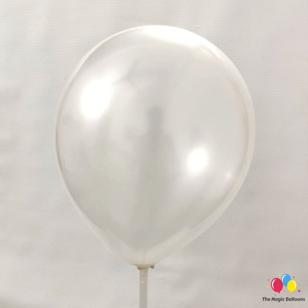 The Magic Balloons Store- Plain Blue and White Latex/Metallic Balloons- Balloons for Theme Party, Festivals, Birthday, Wedding, Photoshoot Decoration 80pcs – 181535