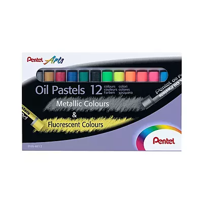 PENTEL OIL PASTEL FLUO&METALLIC 12 CLR PHN MF12