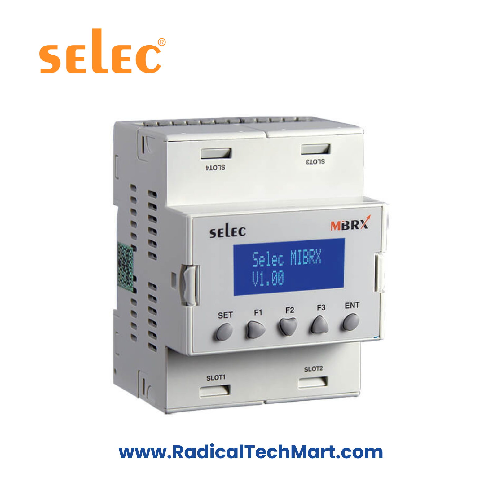 Selec MiBRX 4M Modular PLC with display and IO slots