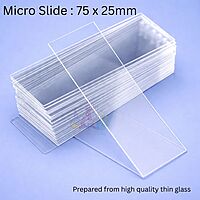 Micro Slide : 75 x 25mm Prepared from high quality thin glass
