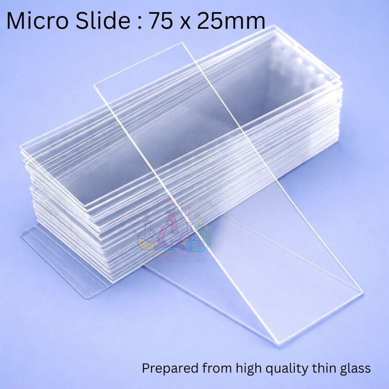 Micro Slide : 75 x 25mm Prepared from high quality thin glass