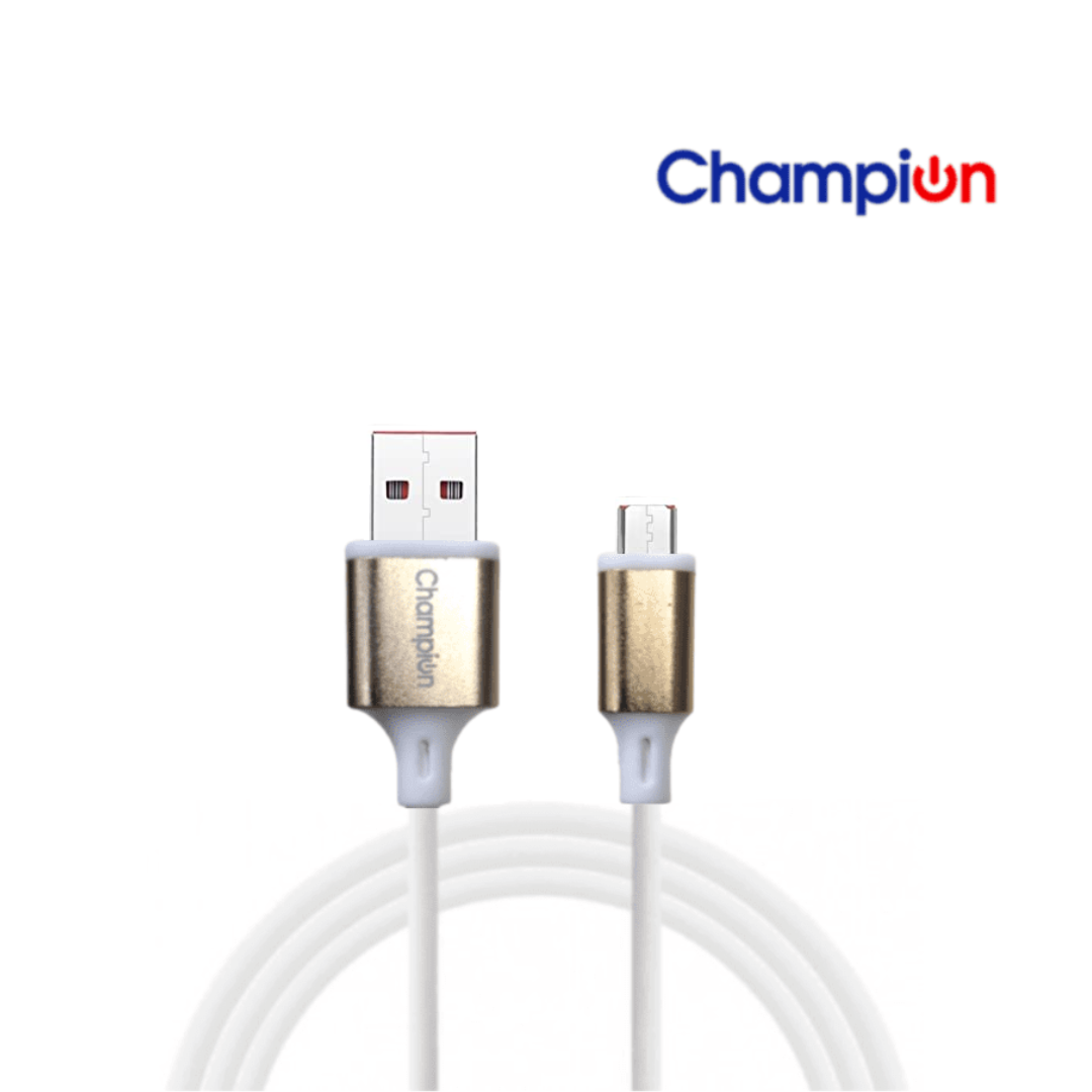 Champion Micro USB 3Amp Data Sync & Charging Cable Metal 1M for all Android & Micro USB Devices Champion Micro USB 3Amp Data Sync & Charging Cable Metal 1M for all Android & Micro USB Devices