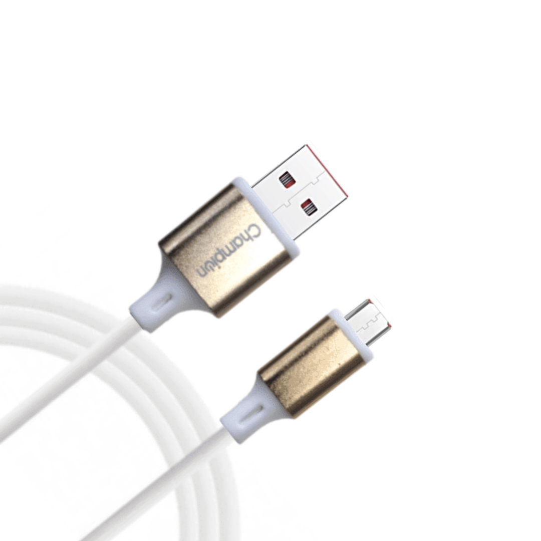 Champion Micro USB 3Amp Data Sync & Charging Cable Metal 1M for all Android & Micro USB Devices Champion Micro USB 3Amp Data Sync & Charging Cable Metal 1M for all Android & Micro USB Devices