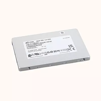 Micron Solid State Drive (SSD) FLASH - NAND (QLC) 7.68TB SATA III 2.5"  (MTFDDAK7T6QDE-2AV1ZABYY)