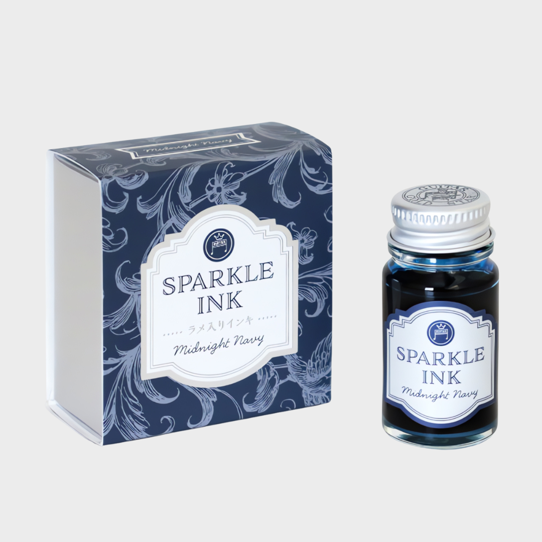 Teranishi Chemical | Ink | 12ml | Sparkle | Guitar | For Glass Pen,Dip Pen,Brush | Midnight Navy
