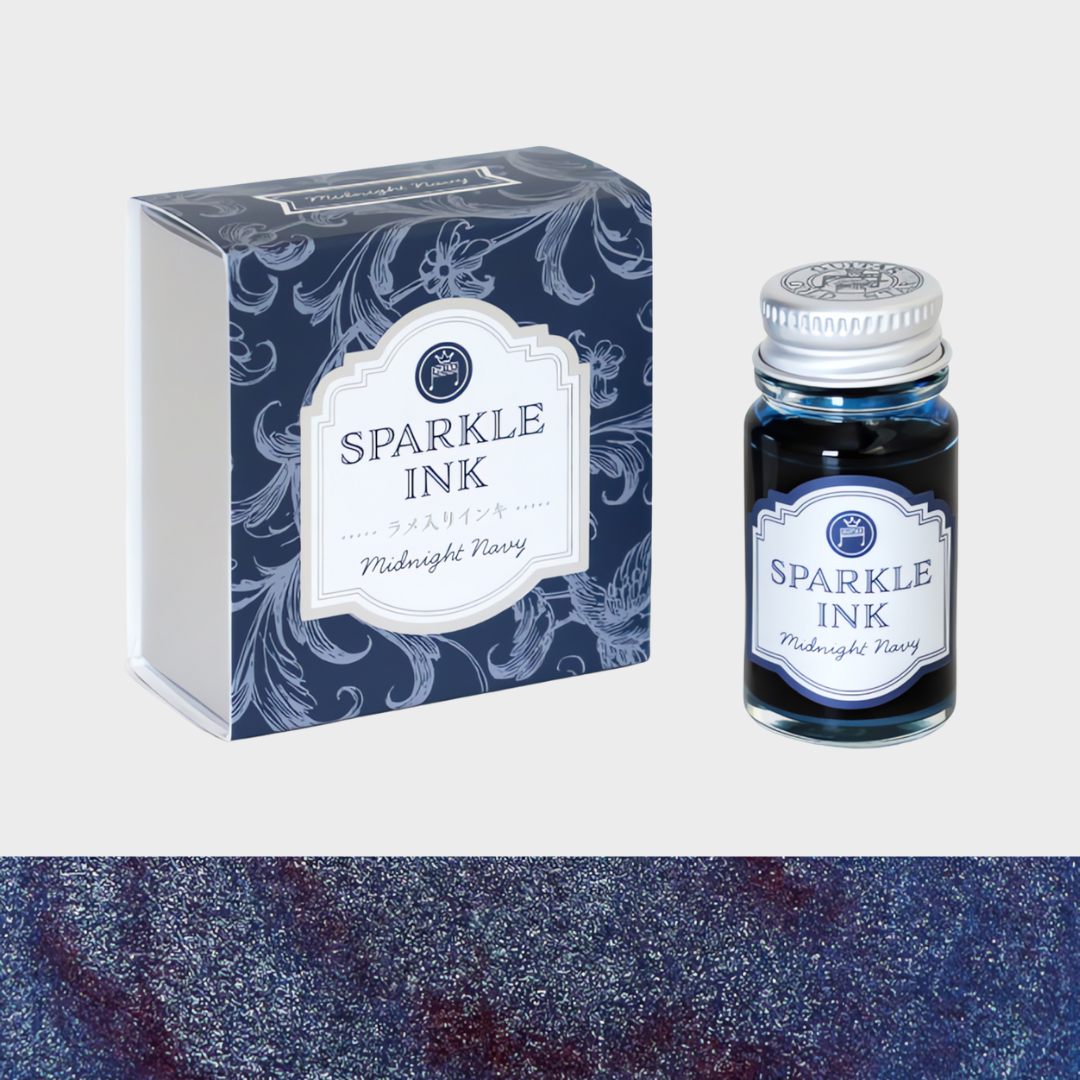 Teranishi Chemical | Ink | 12ml | Sparkle | Guitar | For Glass Pen,Dip Pen,Brush | Midnight Navy