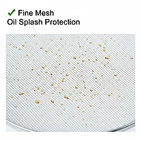 Stainless Steel Splatter Screen for Frying Pan – Heavy Duty Fine Mesh Grease Splatter Guard Lid