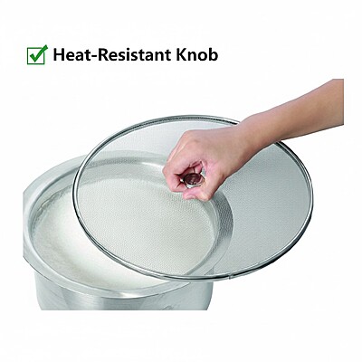 Onions Stainless Steel Splatter Screen for Frying Pan – Fine Mesh Grease Splatter Guard Lid
