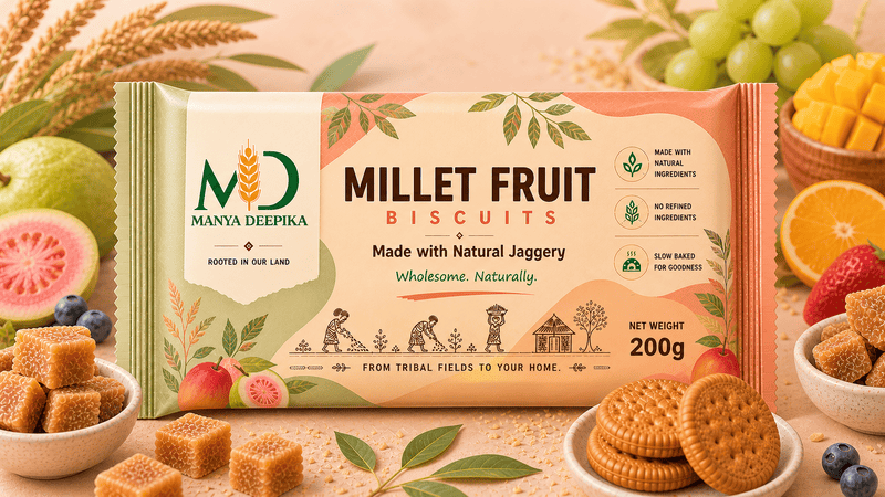 Millet Fruit Biscuits - 200g