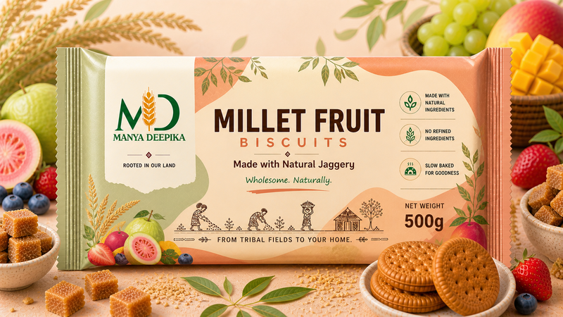 Millet Fruit Biscuits - 500g