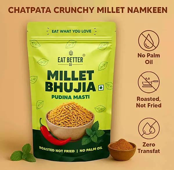 Millet Bhujia 100 Gms - Eat Better