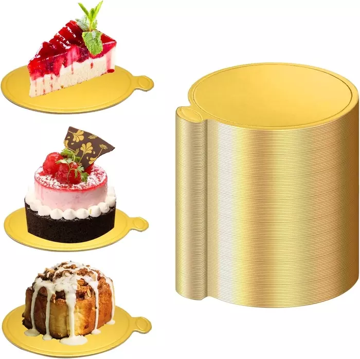 Mini Cake Gold Base 3.5 Inch