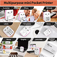 Zigdeal Mini Printer – Portable Wireless Printer | Bluetooth Connectivity | Instant Printing