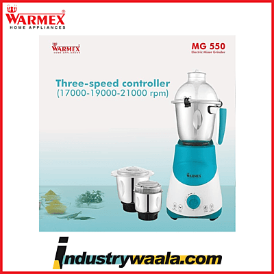 Warmex MG550 Mixer Grinder 550 W with Heavy Copper Motor 3 Jars