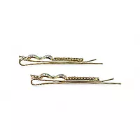 Sparkling Mint Green Bow Crystal Hair Clips (Set of 2)