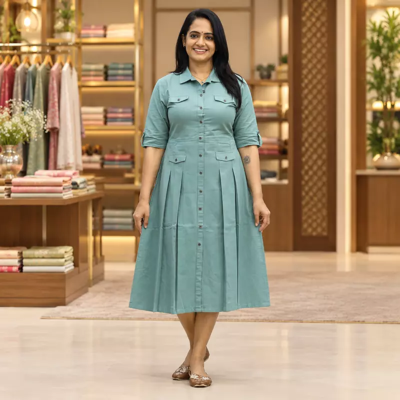 29ic green denim top