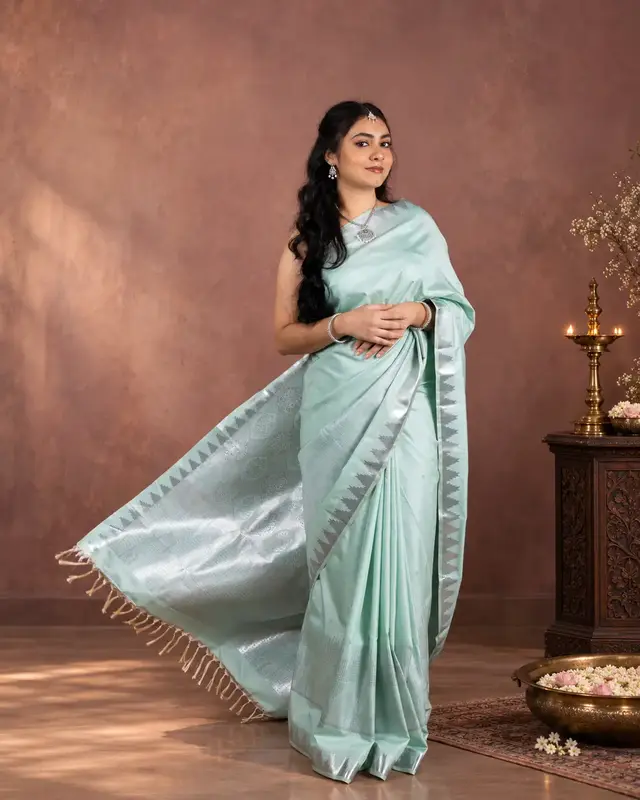 Heritage Imprints Saree - Mint