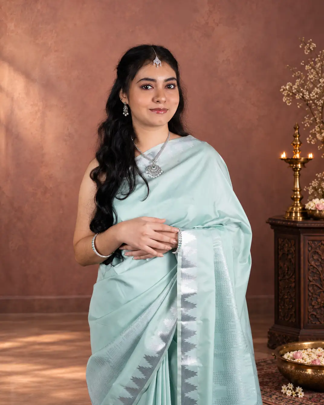 Heritage Imprints Saree - Mint
