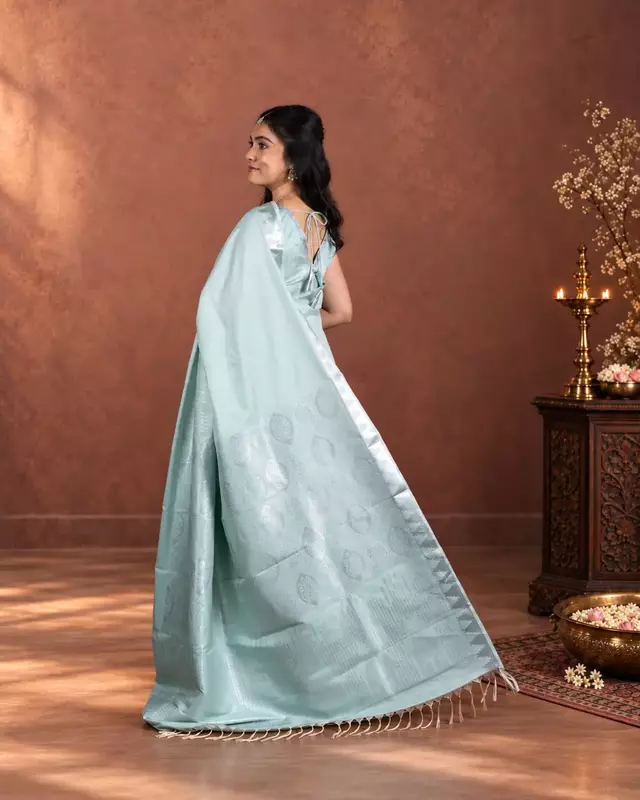 Heritage Imprints Saree - Mint