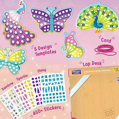 Mirror Mosaic Butterfly & Peacock