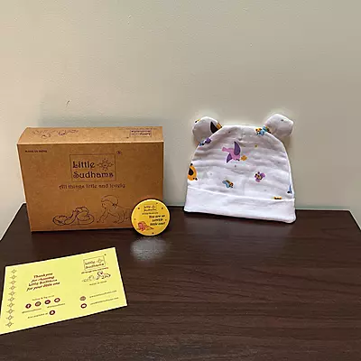 Muslin Cotton Newborn Baby Cap Set