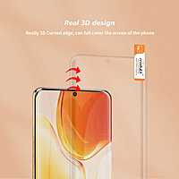 Mlelubl Full Glue Curved Glass Screen Protector for Oppo Reno 10 – Edge Coverage