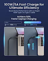 Portronics Konnect View – 100W USB-C Cable, LED Indicator, 2M Length, Fast Charging, Durable Design, Compatible with Laptops, Smartphones, Tablets, Ideal for Home and Office Use.