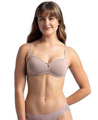 Jockey 1723 Super Combed Cotton Elastan Bra| Wirefree | Padded | Medium Coverage