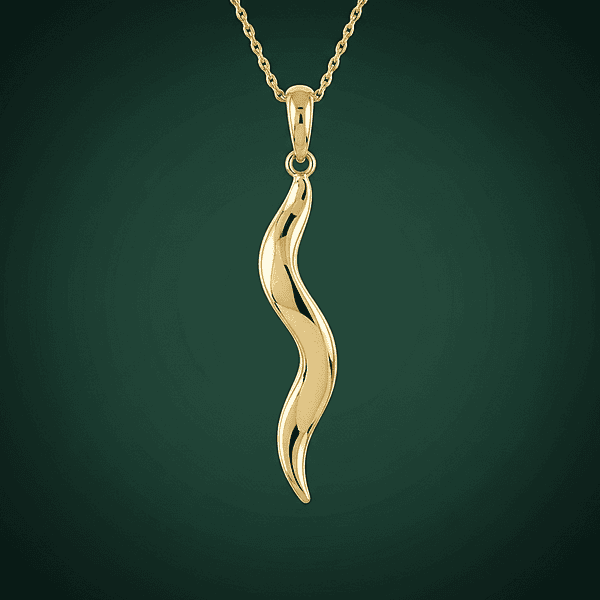 Sculpted S-Curve Pendant