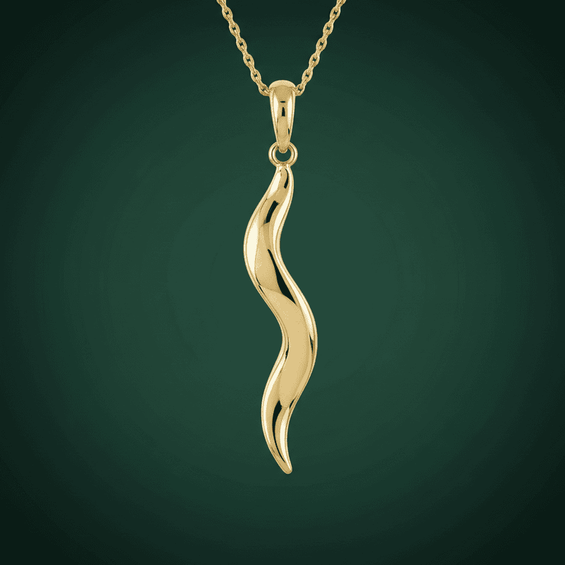 Sculpted S-Curve Pendant