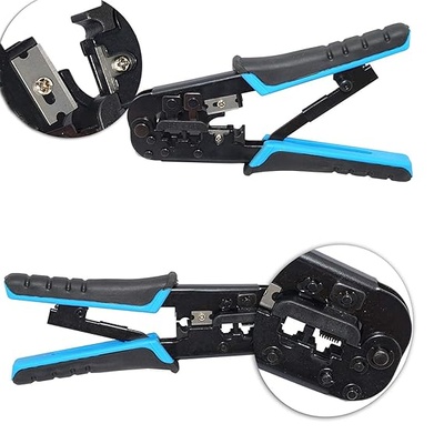 Dual Modular Crimping Tool For Network Cable Cutting Stripping/ Crimping for RJ11 8P/6P/4P /CAT5/CAT5e/CAT6/CAT6A Cables Dual Modular Crimping Tool For Network Cable Cutting Stripping/ Crimping for RJ11 8P/6P/4P /CAT5/CAT5e/CAT6/CAT6A Cables