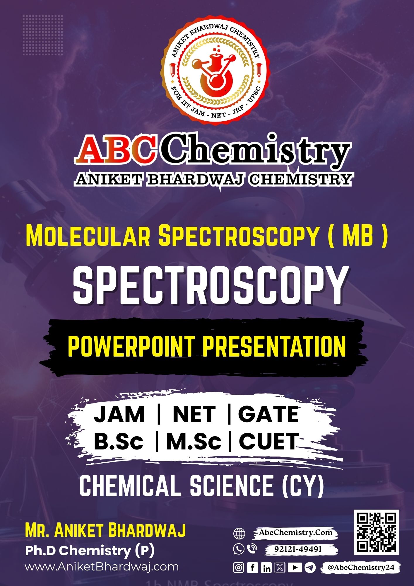 Molecular Spectroscopy ( MB ) Study Material Molecular Spectroscopy ( MB ) Study Material