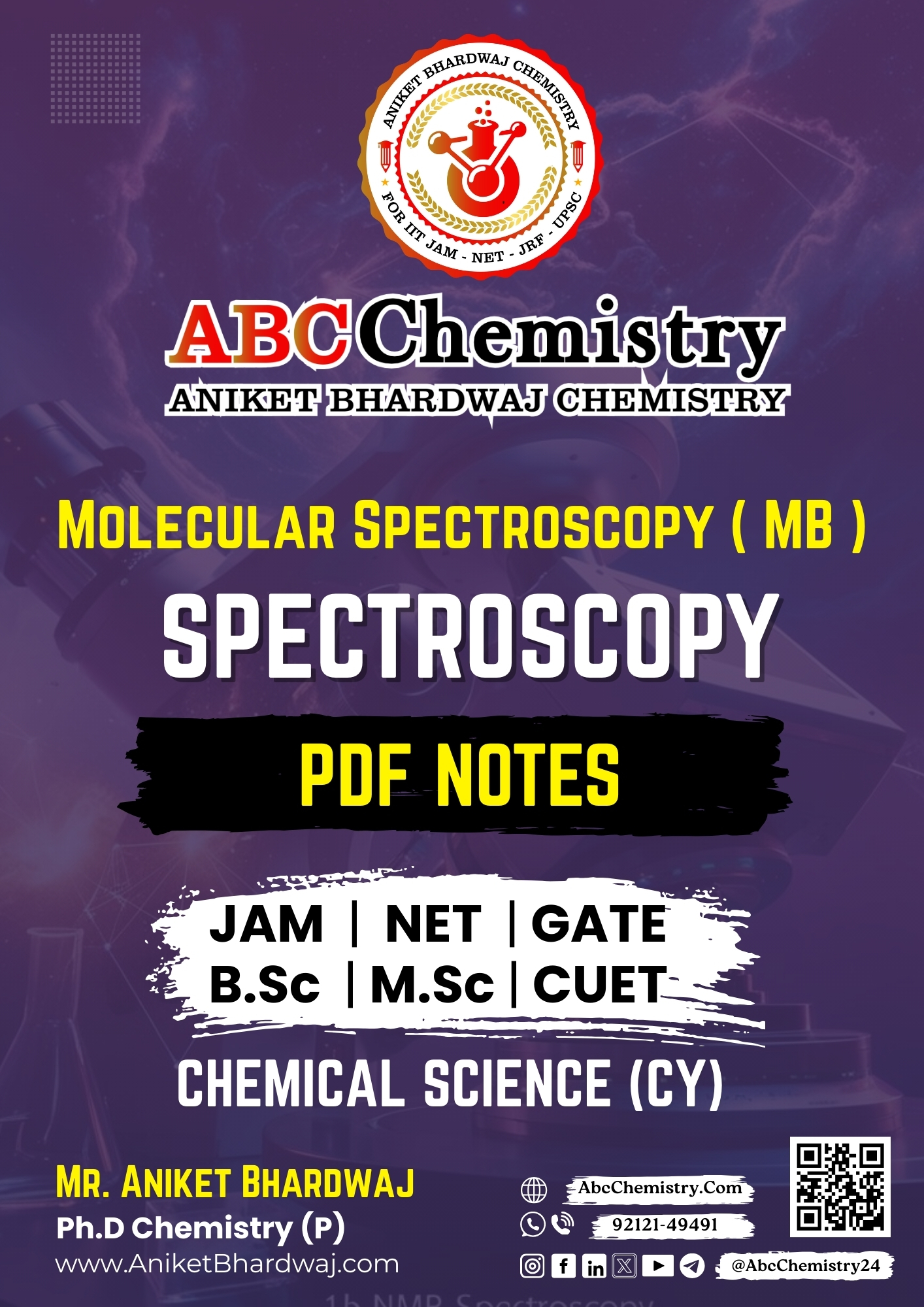 Molecular Spectroscopy ( MB ) Study Material Molecular Spectroscopy ( MB ) Study Material