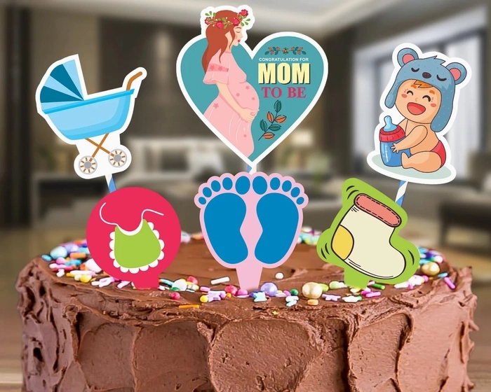 Mom to Be Decora Theme Topper