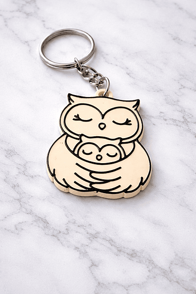 Mom Owl Keychain