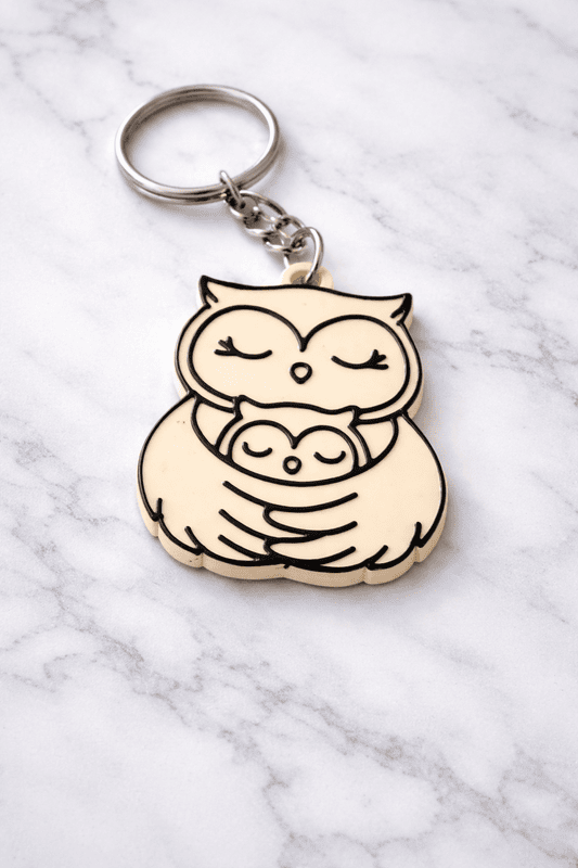 Mom Owl Keychain
