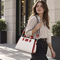 Monaca Structured Satchel Handbag