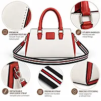 ALBA RED Structured Leather Hand Bag