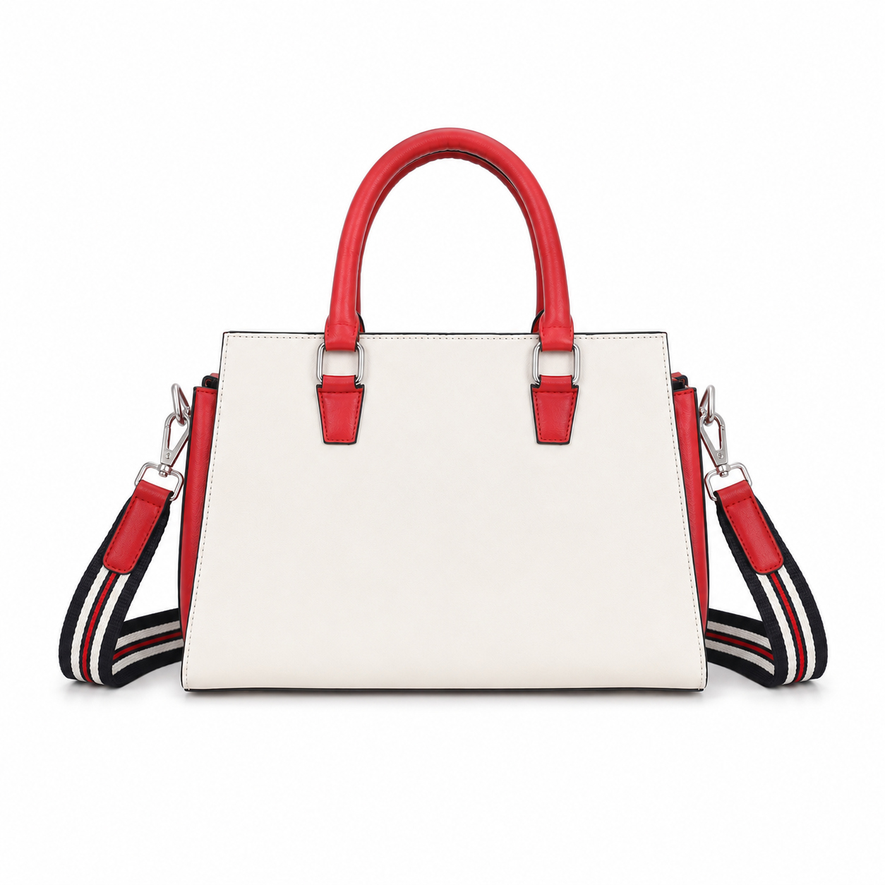 ALBA RED Structured Leather Hand Bag