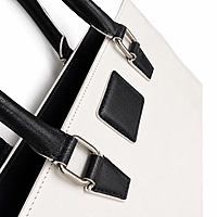 Monaca Genuine Leather Satchel Handbag Black